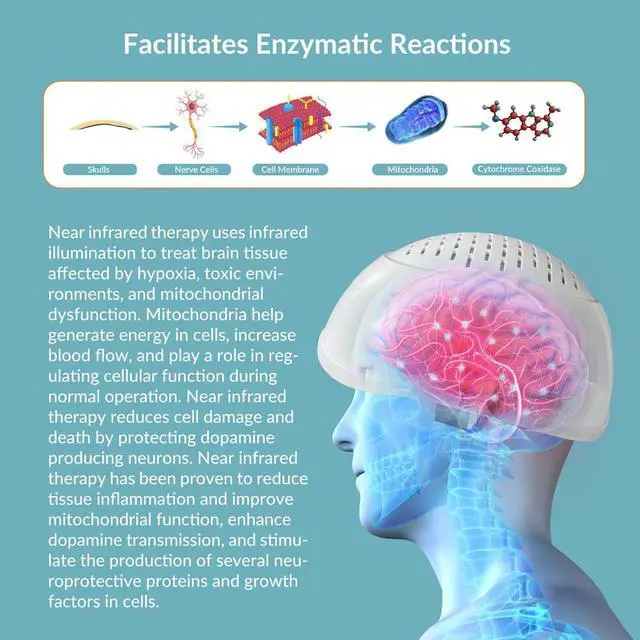 Alt view image 2 of 7 - Toponechoice 15W low laser therapy near infrared light treatment transcranial photobiomodulation device for Chronic Pain