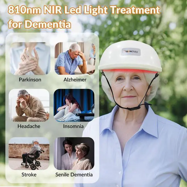 Alt view image 4 of 7 - Toponechoice 15W low laser therapy near infrared light treatment transcranial photobiomodulation device for Chronic Pain