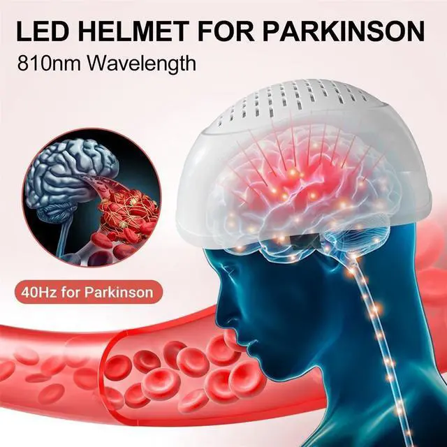 Alt view image 2 of 7 - Toponechoice 810nm LED PBM Helmet for Stroke Parkinson Alzheimer Autism Brain Helmet