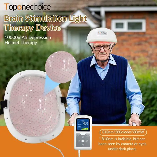 Main image of Toponechoice Neuro Feedback Transcranial Brain Stimulation Nir Light Therapy Devices Bipolar Depression Multiple Sclerosis Treatment