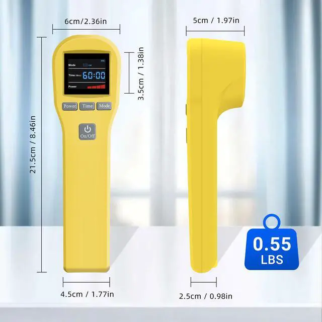 Alt view image 4 of 7 - Toponechoice Cold Laser Human/Vet Device for Joint and Muscles for Infrared Light 808nm+650nm Yellow