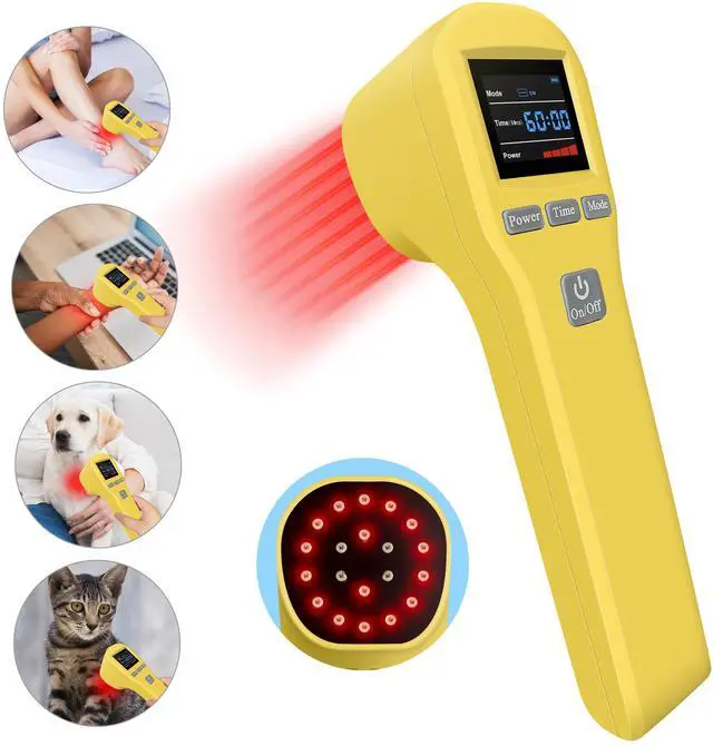 Main image of Toponechoice Cold Laser Human/Vet Device for Joint and Muscles for Infrared Light 808nm+650nm Yellow