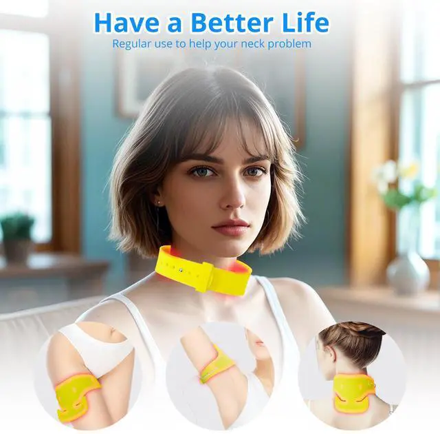 Alt view image 4 of 7 - Toponechoice Professional Photodynamic Therapy Flexible Silicone Red Light Therapy Photon LED Neck Pad, Helps You Relax Muscles, Beautify And Care For Your Skin, Pet Cat And Dog Pain Relief Device