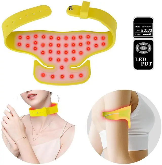 Main image of Toponechoice Professional Photodynamic Therapy Flexible Silicone Red Light Therapy Photon LED Neck Pad, Helps You Relax Muscles, Beautify And Care For Your Skin, Pet Cat And Dog Pain Relief Device