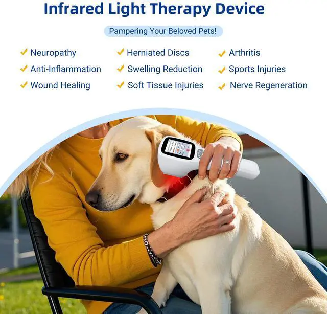 Alt view image 3 of 7 - Toponechoice cold laser therapy pain relief device for soft tissue injury, back muscle spasms, therapy for rheumatoid arthritis