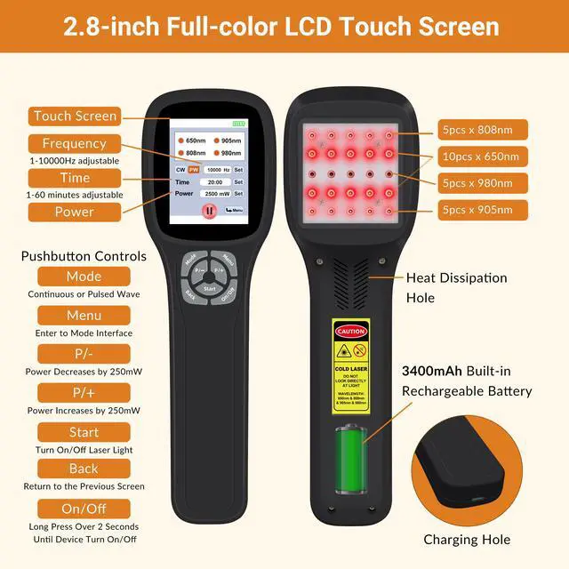 Alt view image 7 of 7 - Toponechoice mls low level laser therapy wound near me, treatment for heel spurs, metatarsalgia, leg cramps at night