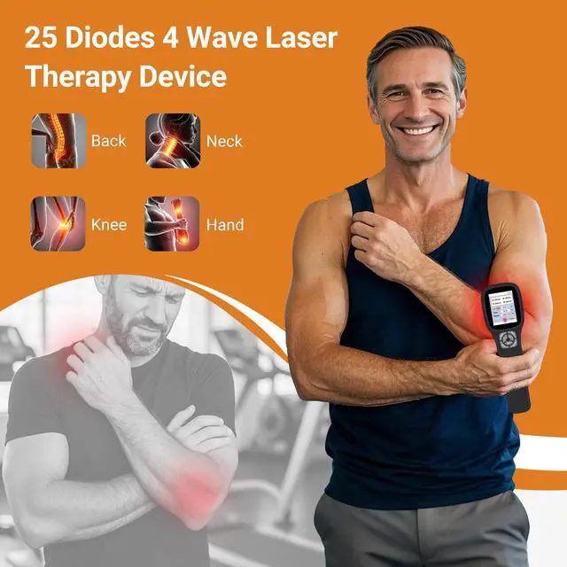 Alt view image 3 of 7 - Toponechoice best hand held  low level laser therapy for back pain, plantar fasciitis, neuropathy, suitable for pets
