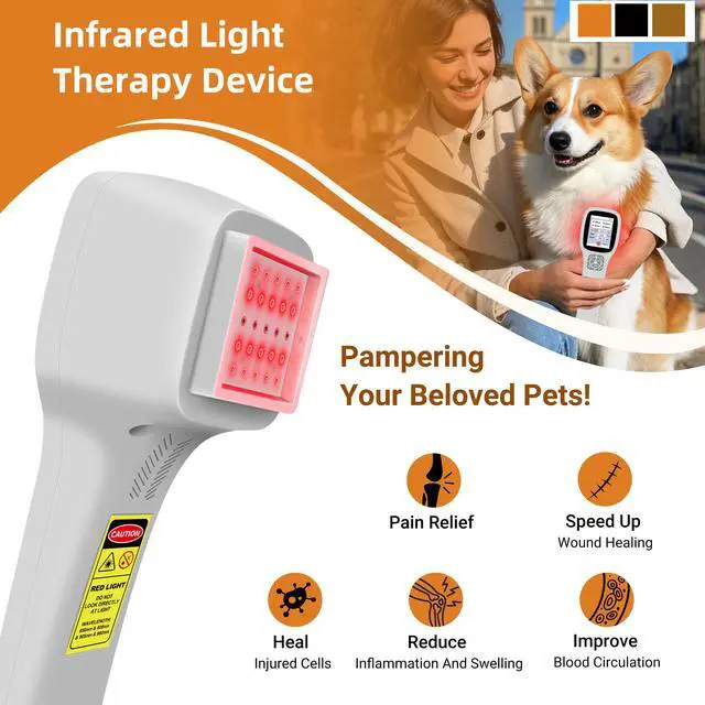 Alt view image 3 of 7 - Toponechoice dog cold laser therapy class 3, laser device for injured muscles,knee arthritis,neck pain