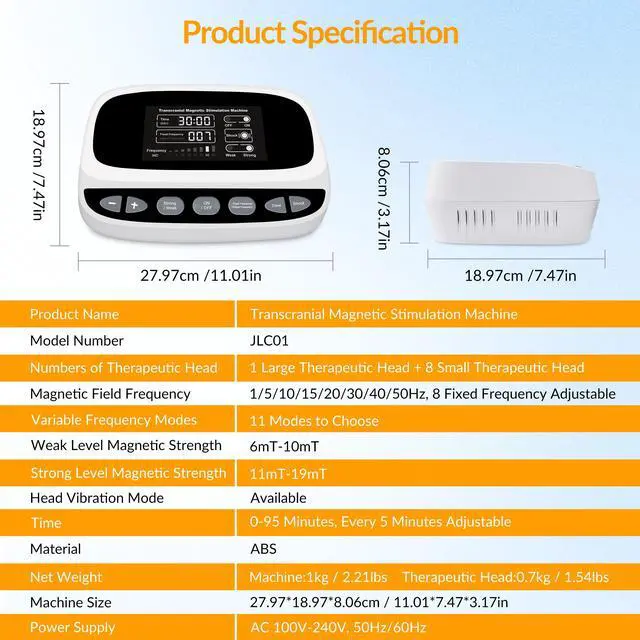 Alt view image 7 of 7 - Toponechoice brain device transcranial direct current stimulation for depression and anxiety,11 Modes to Choose