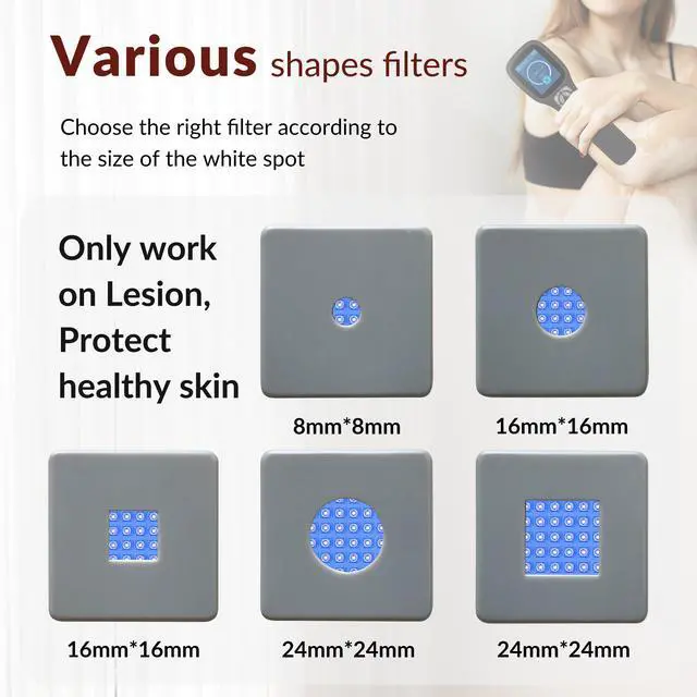 Alt view image 3 of 7 - Toponechoice ultraviolet light for eczema, skin at home, narrowband uvb light, white spots on tonsils, gums