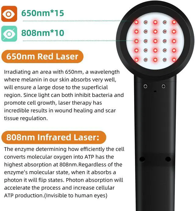 Alt view image 5 of 7 - Toponechoice 3b cold laser cold laser treatment for peripheral neuropathy knee pain tension headache near me