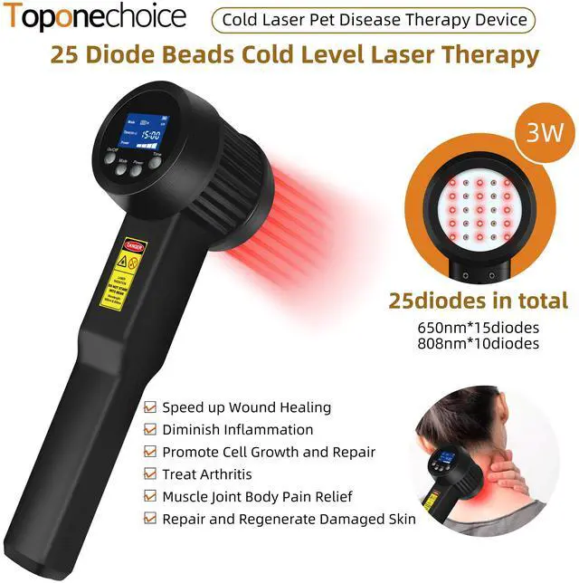 Main image of Toponechoice 3b cold laser cold laser treatment for peripheral neuropathy knee pain tension headache near me