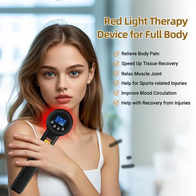 Alt view image 4 of 7 - Toponechoice cold laser men/pet light therapy device for sore heel treatment best hand held laser for therapy for dogs