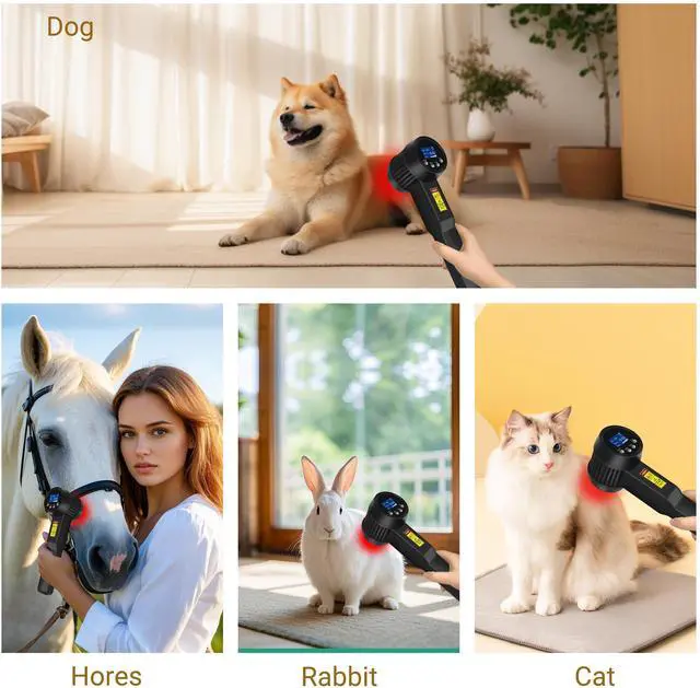 Alt view image 2 of 7 - Toponechoice cold laser men/pet light therapy device for sore heel treatment best hand held laser for therapy for dogs