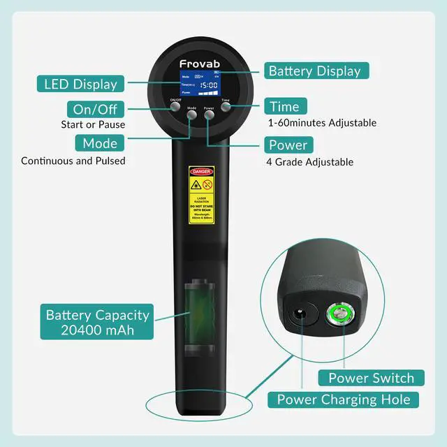 Alt view image 7 of 7 - Toponechoice at home laser equipment pain best hand held for pets for joint period pain relief torn hamstring treatment