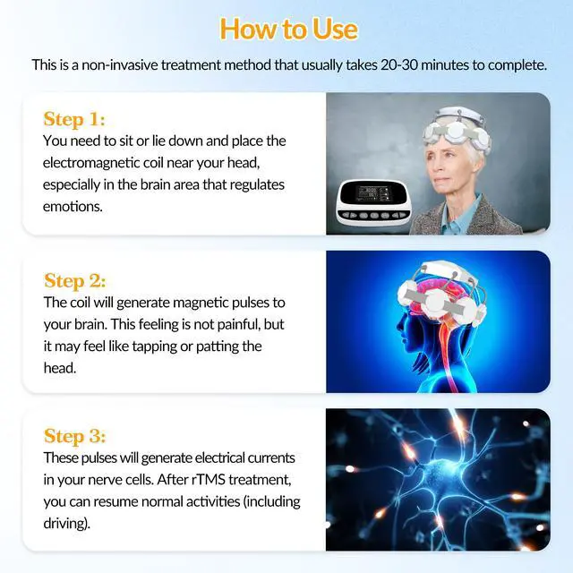 Alt view image 4 of 7 - Toponechoice medical tms repetitive transcranial stimulation near me vagal nerve stimulator for depression