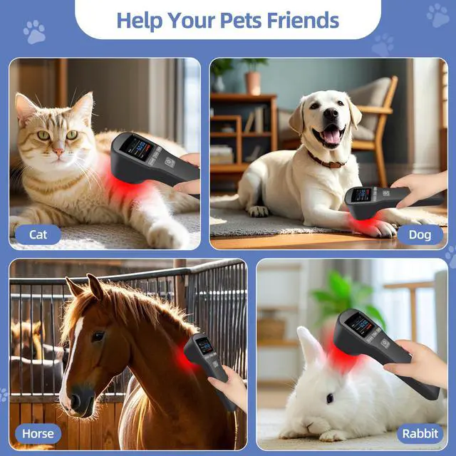 Alt view image 4 of 7 - Toponechoice low level laser therapy 3b cold laser for back pain nerve damage osteomyelitis home remedy for stiff neck and shoulder Black