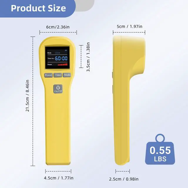 Alt view image 7 of 7 - Toponechoice low level laser therapy 3b cold laser for back pain nerve damage osteomyelitis home remedy for stiff neck and shoulder Yellow