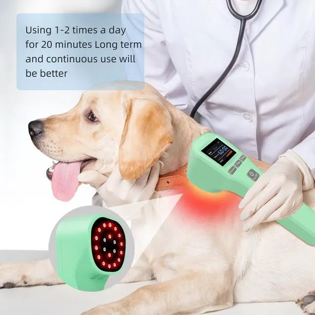 Alt view image 3 of 7 - Toponechoice low level laser therapy 3b cold laser for back pain nerve damage osteomyelitis home remedy for stiff neck and shoulder Green