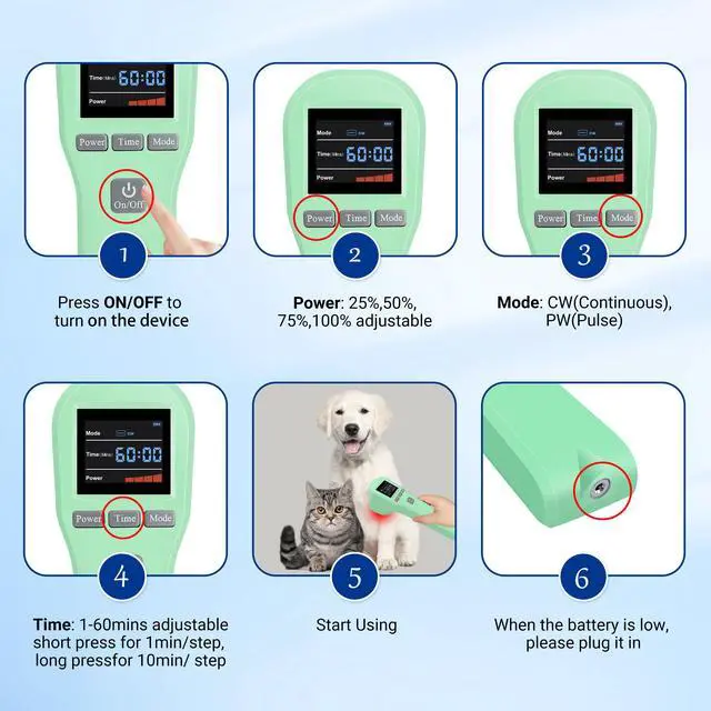 Alt view image 6 of 7 - Toponechoice low level laser therapy 3b cold laser for back pain nerve damage osteomyelitis home remedy for stiff neck and shoulder Green