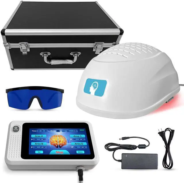 Alt view image 6 of 7 - Toponechoice red light therapy and depression brain clot treatment brain photobiomodulation device for PTSD Autism anxiety led helmet for parkinson