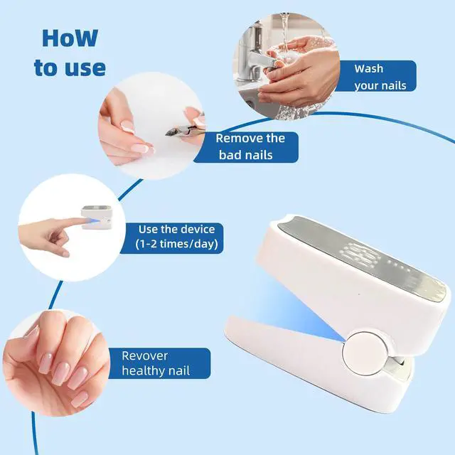 Alt view image 3 of 7 - Toponechoice Liquid Crystal Nail Fungus Phototherapy Device Smart Ultraviolet Fungal Phototherapy Lamp Portable Sterilising Phototherapy Instrument