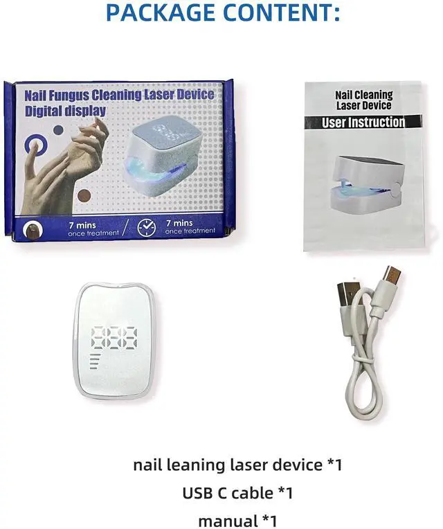 Alt view image 7 of 7 - Toponechoice Liquid Crystal Nail Fungus Phototherapy Device Smart Ultraviolet Fungal Phototherapy Lamp Portable Sterilising Phototherapy Instrument