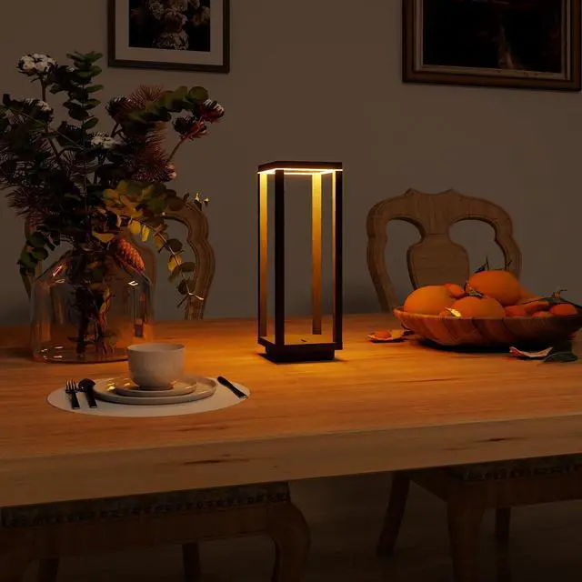 Alt view image 7 of 7 - 2 Pack Cordless Table Lamp Rechargeable, IP55 Waterproof, 60h Runtime Protable Outdoor Table Lamps, 3 Color Stepless Dimming Battery Powered Table Lamp for Dinner/Restaurant/Bedroom/Cafe