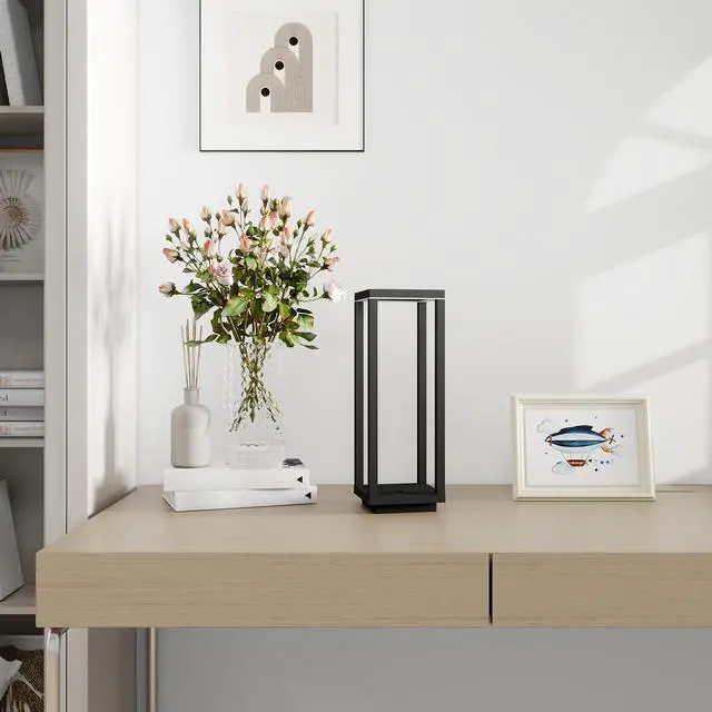 Alt view image 6 of 7 - 2 Pack Cordless Table Lamp Rechargeable, IP55 Waterproof, 60h Runtime Protable Outdoor Table Lamps, 3 Color Stepless Dimming Battery Powered Table Lamp for Dinner/Restaurant/Bedroom/Cafe