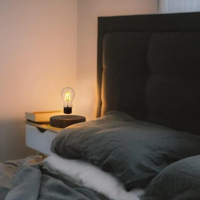 Alt view image 6 of 7 - Levitating Bulb Lamp Magnetic Floating LED Light Desk Lamp Table lamp Night Light, 360 Degree Automatic Rotating Light for Unique Gifts Room Home Office Decor