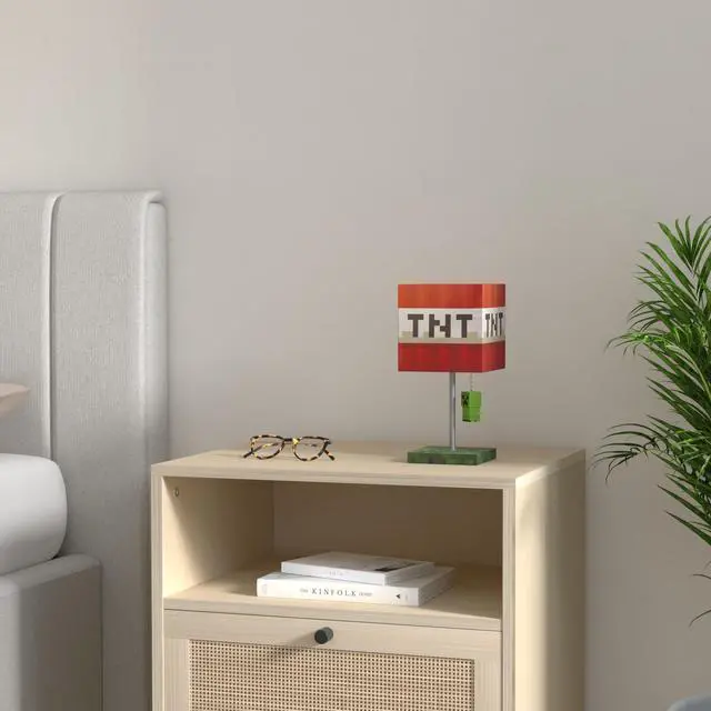 Alt view image 2 of 7 - TNT Block 14-Inch Desk Lamp with 3D Creeper Puller | LED Lamp