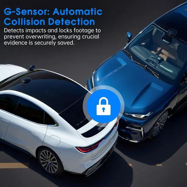 Alt view image 4 of 7 - Dash Cam Front and Rear, 2.5K /1080P QHD Dual Dash Camera for Cars, Super Night Vision Dashcam, Loop Recording, 3.39 IPS, 64GB Card Included, 160° Wide Angle, Parking Mode - Black Pro