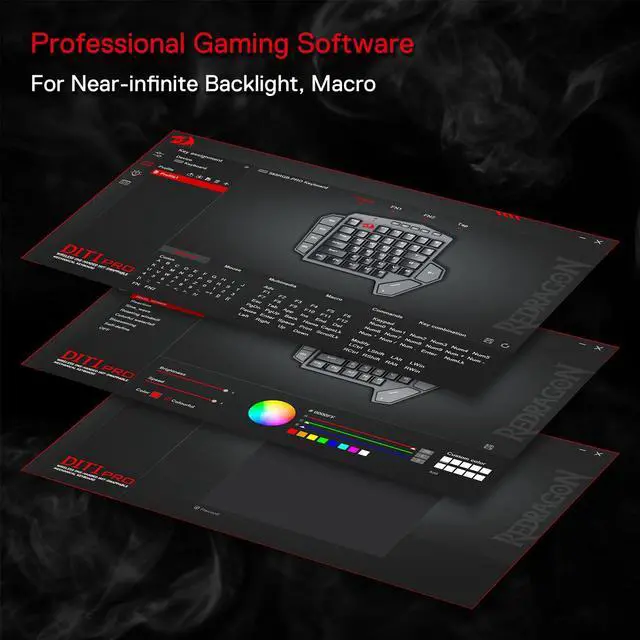 Alt view image 7 of 7 - Wireless One-Handed RGB Gaming Keypad, 42-Key Layout