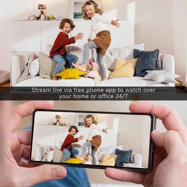 Alt view image 4 of 6 - Full HD 1080P WiFi Security Camera Clock- Indoor Security Camera Clock with Night Vision and Motion Detection