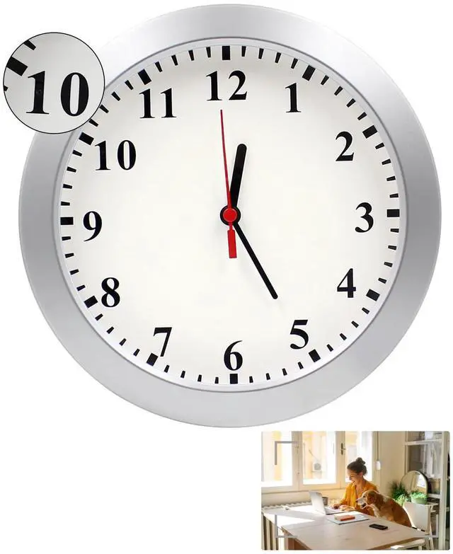 Main image of Hidden Camera Wall Clock, HD 1080P Security Spy Camera Clock with Motion Detection, Indoor Security Nanny Cam for Home Office, No Wi-Fi No Audio