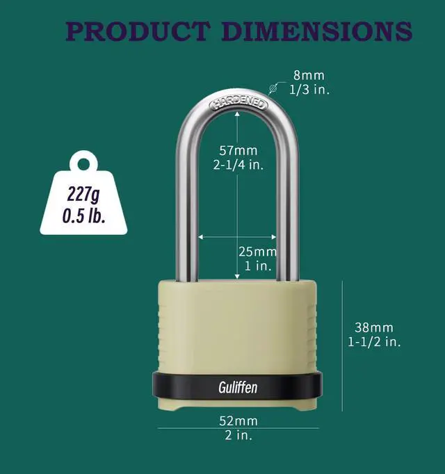 Alt view image 2 of 5 - Heavy Duty Combination Padlock, Outdoor Combo Lock Weatherproof, Pad Locks with Long Shackle for Locker, Shed, Garage, Gate, Fence, 6 Pack