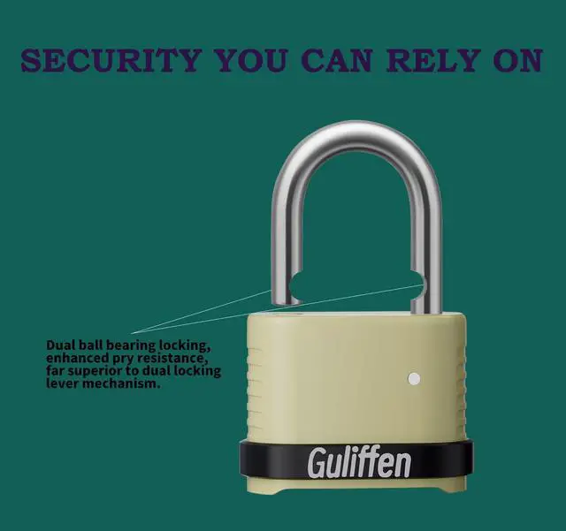 Alt view image 3 of 5 - Heavy Duty Combination Padlock, Outdoor Combo Lock Weatherproof, Pad Locks with Long Shackle for Locker, Shed, Garage, Gate, Fence, 6 Pack