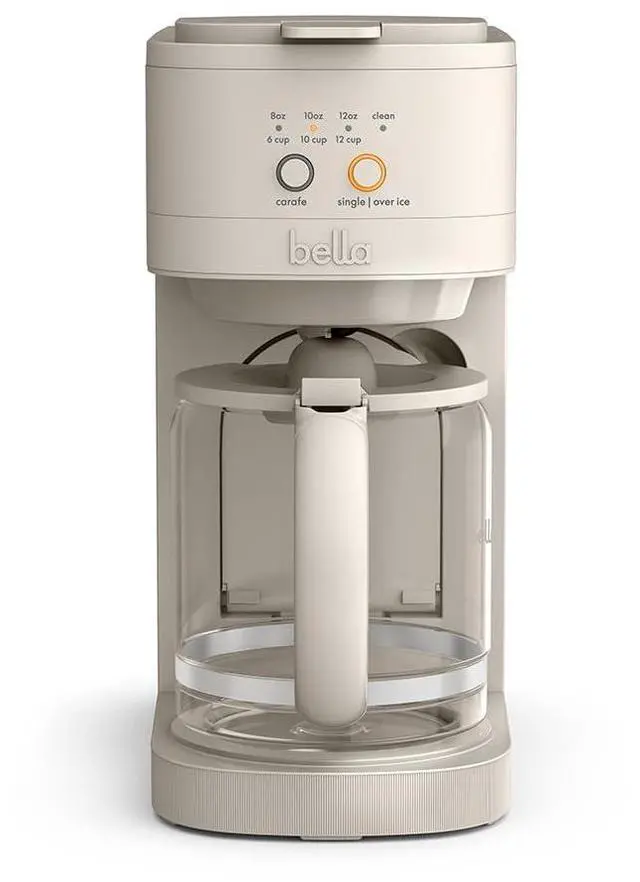 Main image of VersaBrew 2-in1 Coffee Maker, K-Cup compatible, Brew 3 Sizes Carafes & Single Serve Cups, Dishwasher Safe Reusable Filter & Filter Holder, Iced Coffee Function, 60oz Tank, Oatmilk