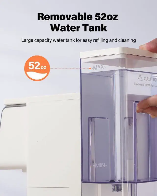 Alt view image 3 of 7 - Coffee Maker Hot & Iced With Bold Setting,Single Serve Coffee Maker For K Cup And Grounds,52 Oz Removable Water Tank,6-14 Oz Brew Sizes,One Cup Kcup Coffee Machine With Reusable Filter, White