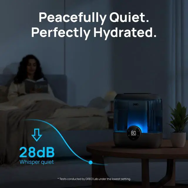 Alt view image 6 of 7 - 6L Top Fill Humidifiers for Bedroom, 60H Runtime 28 dB Quiet Supersized Cool Mist Air Humidifiers for Large Room, Baby Nursery, Plant, Indoor, Night Light, Easy to Clean, Precise Humidity Control
