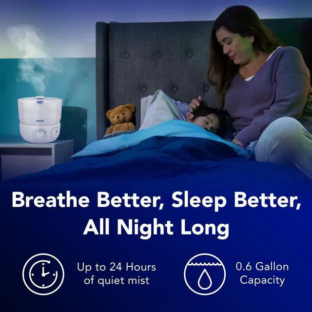 Alt view image 2 of 7 - EasyCare Plus Top Fill Filter-Free Cool Mist Humidifier, White