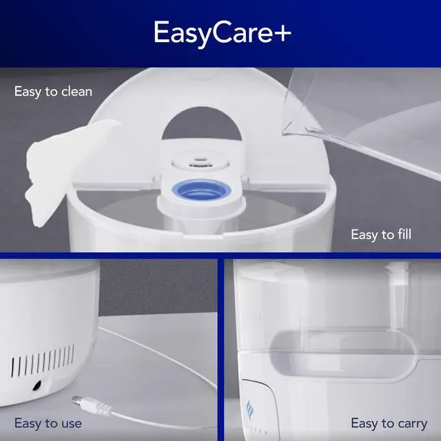 Alt view image 6 of 7 - EasyCare Plus Top Fill Filter-Free Cool Mist Humidifier, White