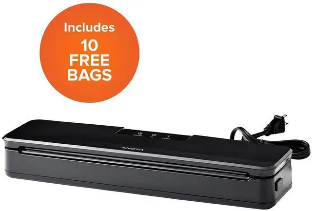 Alt view image 5 of 5 - Vacuum Sealer, Slim & Compact, Includes 10 Pre-Cut Bags (BPA-Free), Wet & Dry Dual Food Vacuum Sealer Machine for Sous Vide and Long-Term Storage