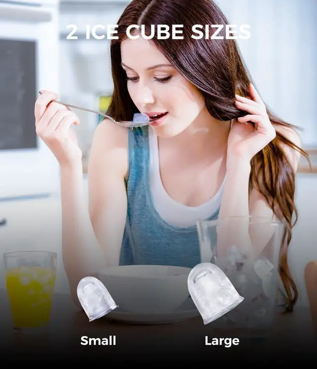 Alt view image 3 of 7 - Countertop Ice Maker, Portable, Self-Cleaning, 9 Bullet Ice Cubes in 6 Mins, 26lbs/24Hrs, Ice Maker Machine with Ice Bags, Handle, Standing Scoop and Basket, Black