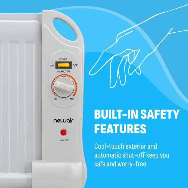 Alt view image 4 of 7 - Portable Space Heater for Indoor Use | Ideal Heater for Bedroom, Office or Under Desk | Electric, Energy Efficient and Noiseless