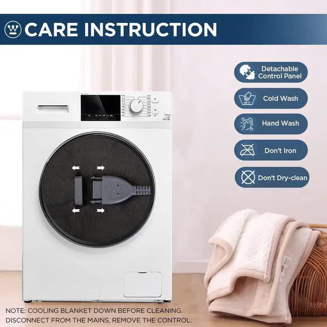 Alt view image 6 of 7 - Electric Blanket Twin, Heated Blanket Twin Size with 10 Heating Levels and 1 to 12 Hours Heating Time Settings, Flannel to Sherpa Reversible, Machine Washable (62" x 84", Charcoal)