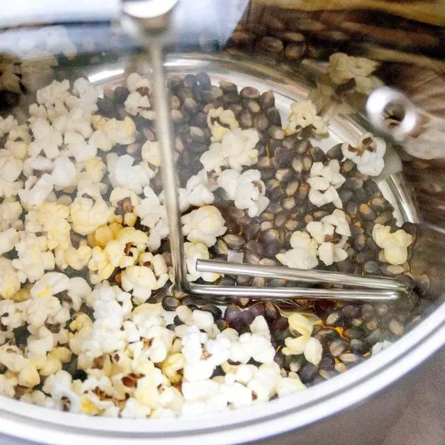 Alt view image 3 of 7 - Manual Stovetop Popcorn Popper, Stainless Steel Popcorn Maker with Stirring Rod, No Measuring Needed, Doubles as Cooking Pot