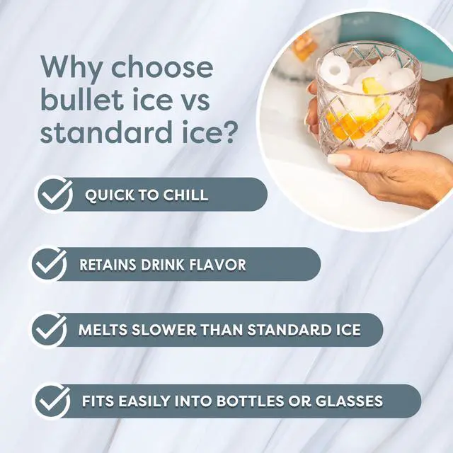 Alt view image 5 of 7 - Self-Cleaning Countertop Ice Maker - Compact and Portable - Creates 26 lbs. Per Day, 8 Pieces Ready Every 7-8 Minutes - Includes Ice Scoop and Basket - White