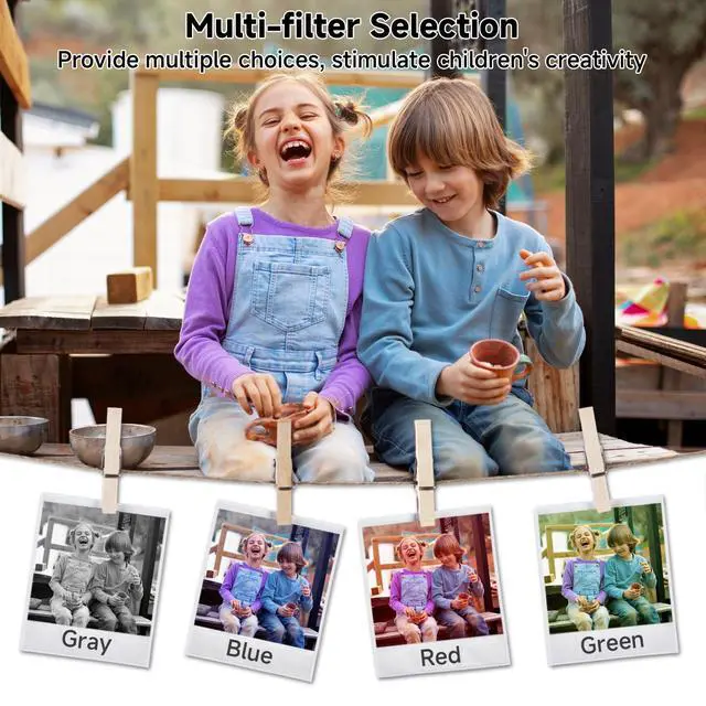 Alt view image 3 of 7 - Digital Camera FHD 4K Kids Camera 44MP with 64GB SD Card (Blue) | Autofocus