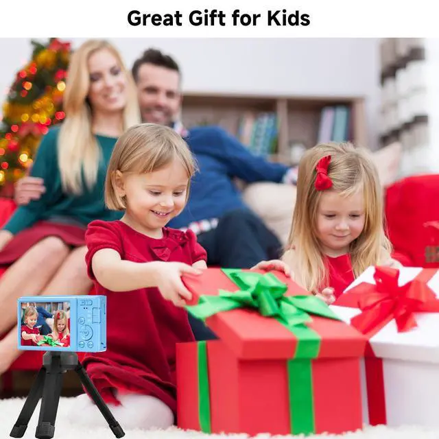 Alt view image 7 of 7 - Digital Camera FHD 4K Kids Camera 44MP with 64GB SD Card (Blue) | Autofocus